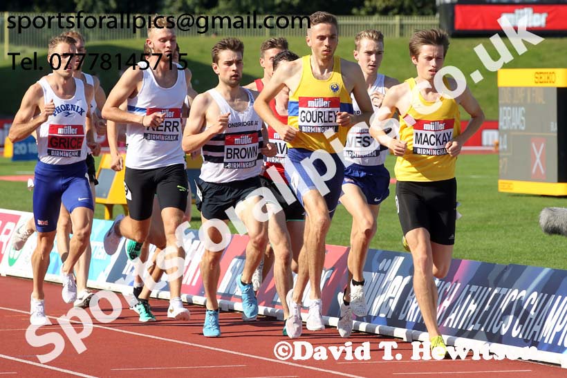 Mens 1500 metres, 2019 Muller British Championships, Alexander Stadium, Birmingham. Photo: David T. Hewitson/Sports for All Pics